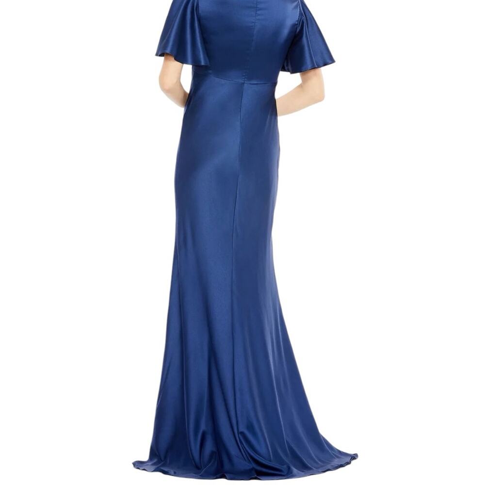 NWT IEENA for MAC DUGGAL Blue Flutter Sleeve V-Ne… - image 10